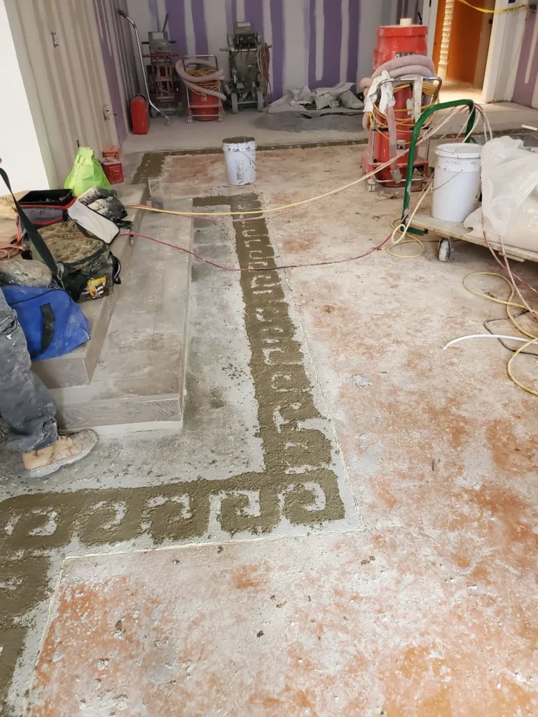 Galerie de Galatoire's Terrazzo Floor Progress 03