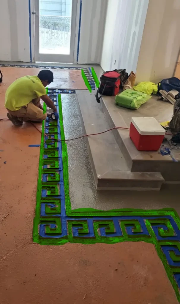 Galerie de Galatoire's Terrazzo Floor Progress 08