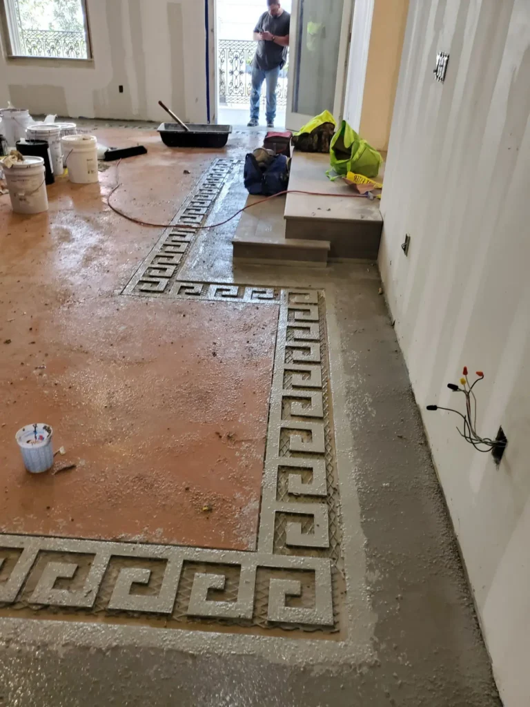 Galerie de Galatoire's Terrazzo Floor Progress 09